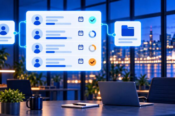 Everyone knows what needs doing: tasks with an owner, a deadline and status