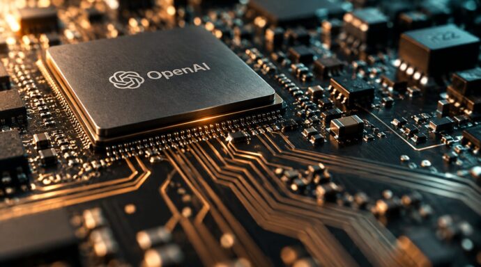 OpenAI chip on a circuit board